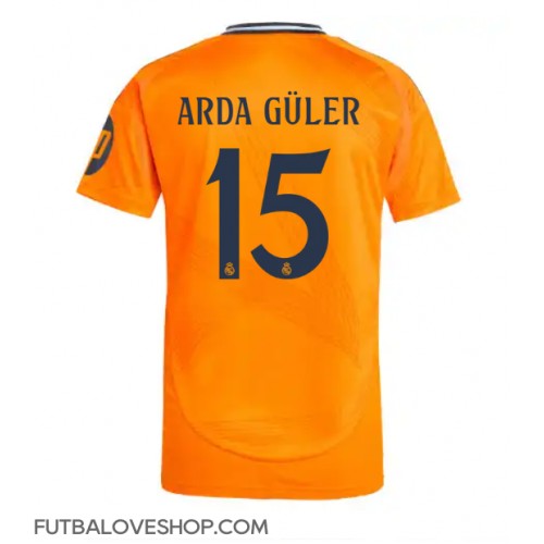 Dres Real Madrid Arda Guler #15 Preč 2024-25 Krátky Rukáv